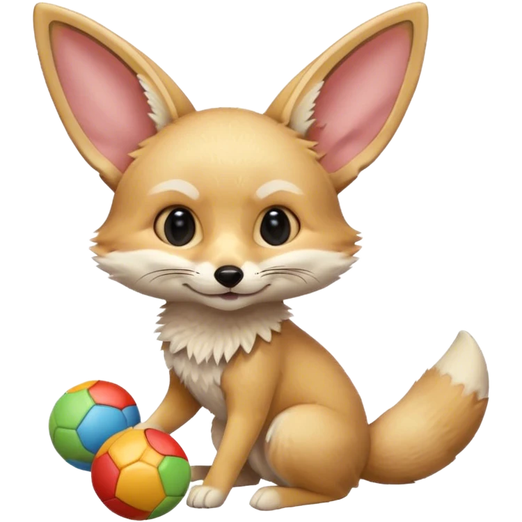 fennec playing with toys  emoji