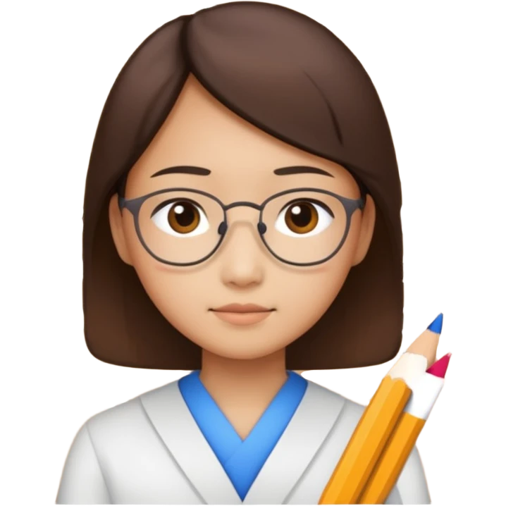 Asian doing math emoji