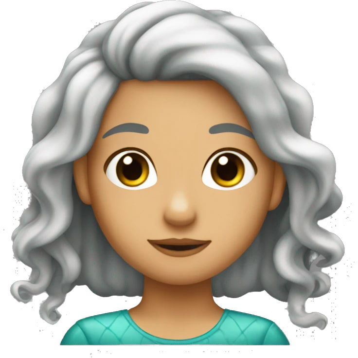 Ragazza capelli scuri sirena emoji