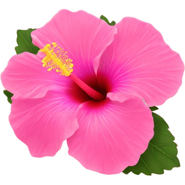 Pink hibiscus  emoji