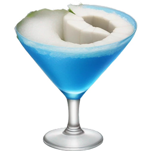 cocktail blue with coconut emoji