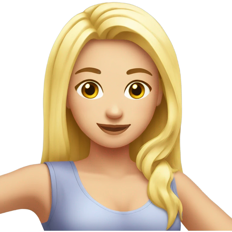 girl with blond hair gets massage in the massage salon emoji