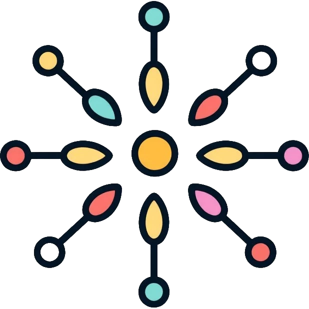 Chemical valency diagram showing electron bonds between atoms emoji