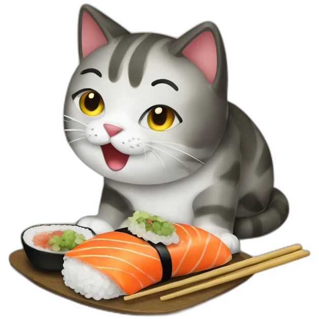cat-eating-sushi emoji