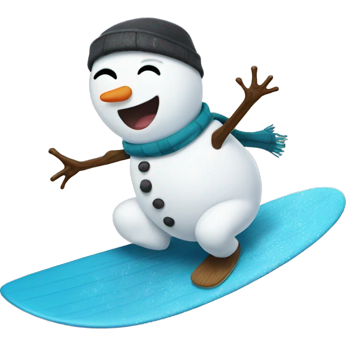 Snowman surfing  emoji