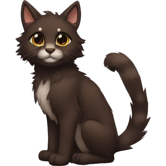 Anthro Shy Cute Cool Edgy Pretty Dark Brown Furry Feline Animal Anthro Sona emoji