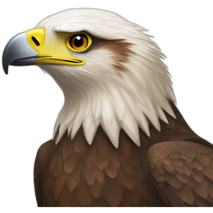 tasmanian wedge tail eagle brown head emoji