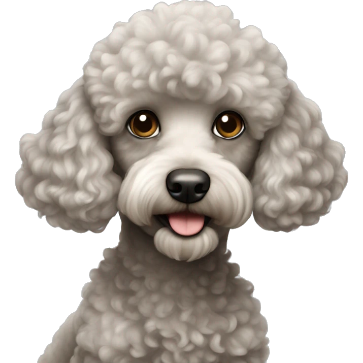 Silver beige toy poodle emoji