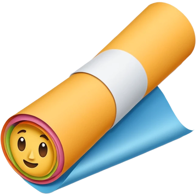 a poster, rolled up vertically emoji