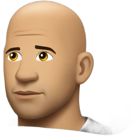 Vin Diesel in profile driving a car emoji