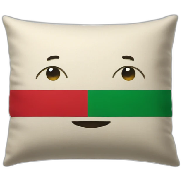 pillow with an italian flag emoji