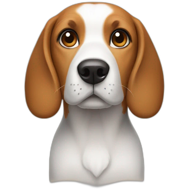 Beagle with classes emoji