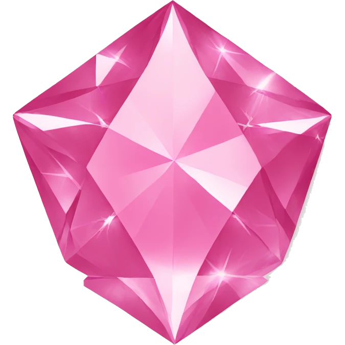 pink diamond with star emoji