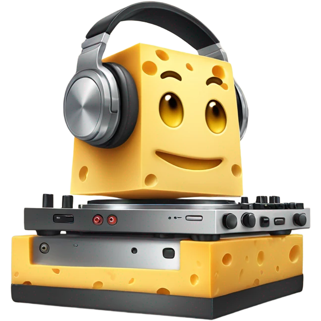 Cheese that is djing  emoji