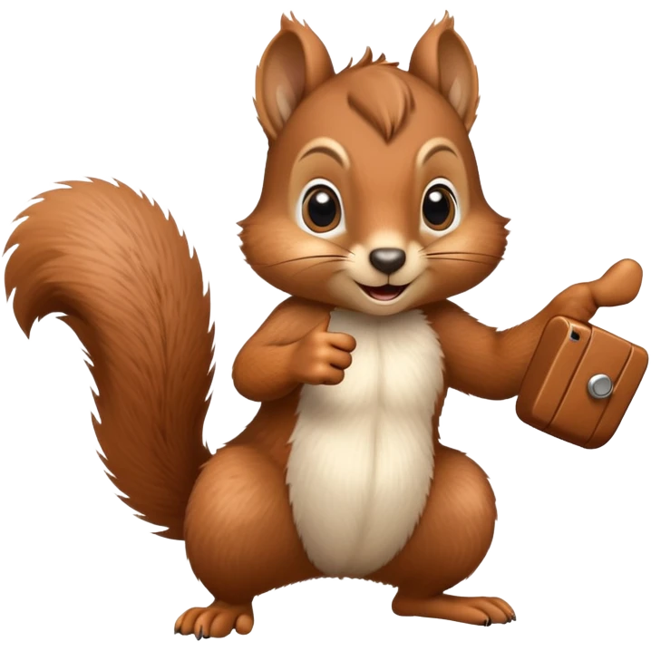 Squirrel pointing finger emoji