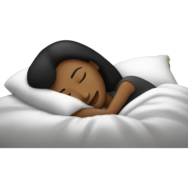A black-haired woman sleeping while snoring. white woman emoji