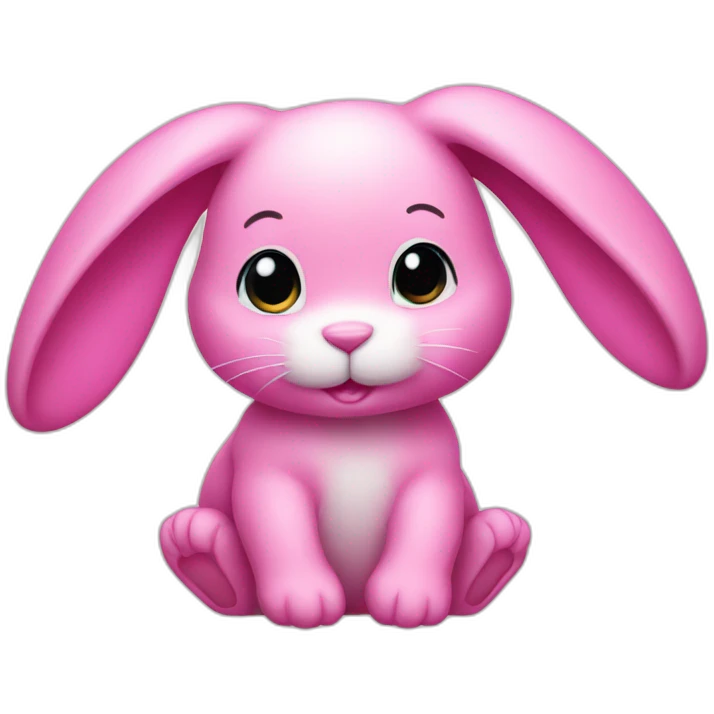 Pink bunny emoji