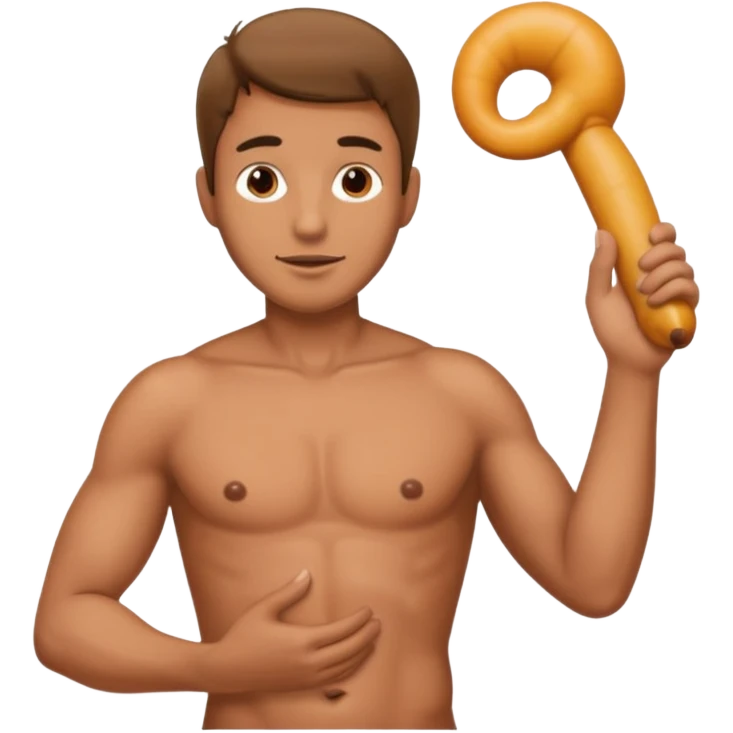Man holding hes big dick without clothes  emoji