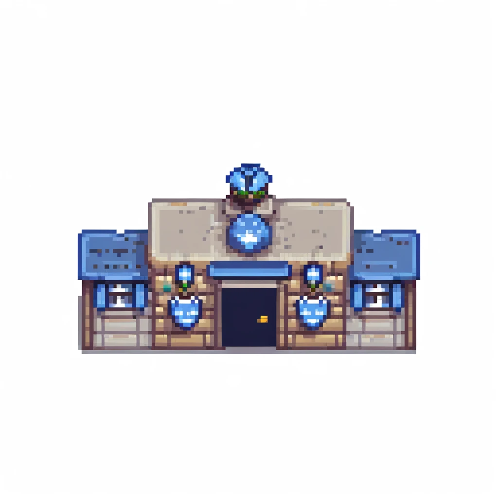 simple iconic police station building emoji