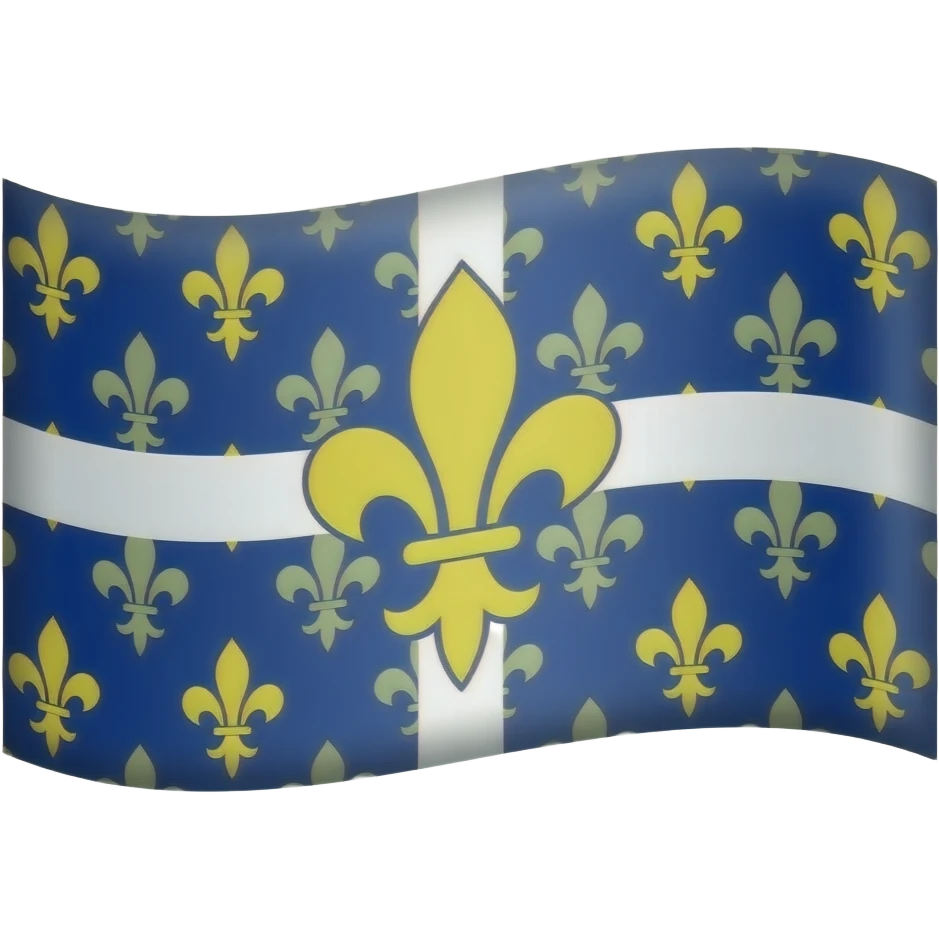 Drapeau lyonnais avec les fleurs de lys emoji