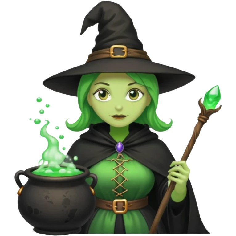 green witch cooking potion emoji