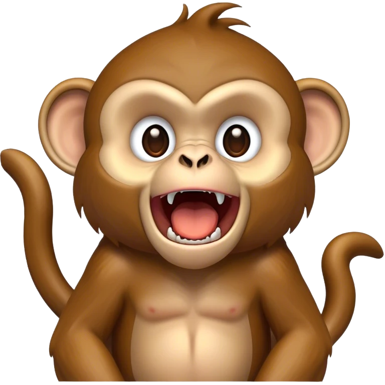 Monkey roaring emoji
