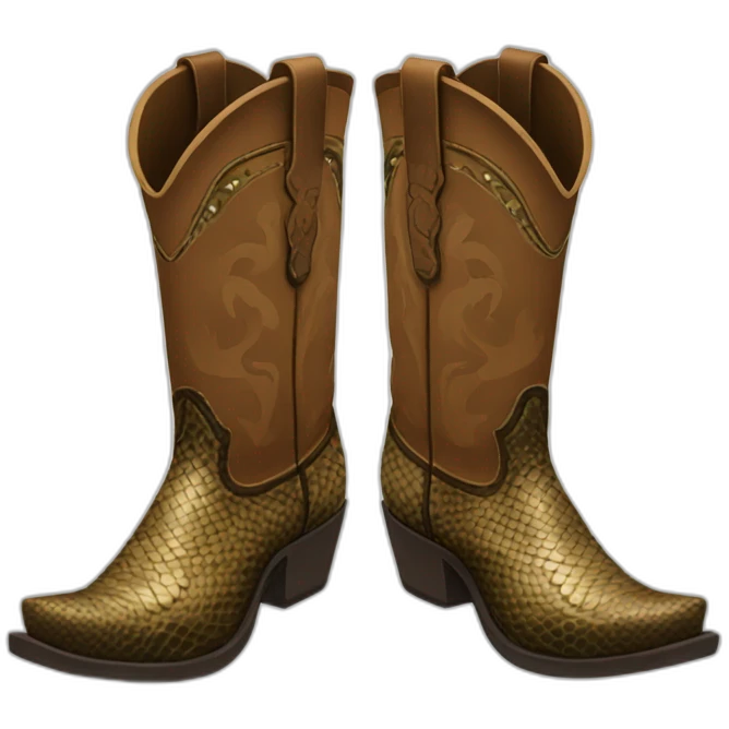 Python cowboy boots emoji