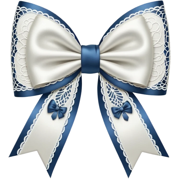 white lace bow emoji