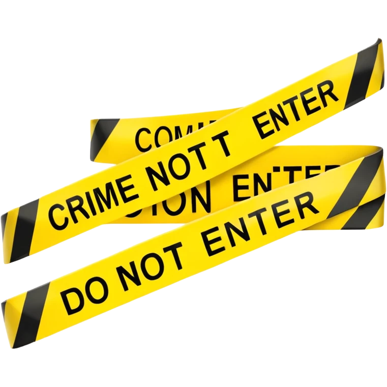 yellow and black tape saying "crime scene do not enter" emoji