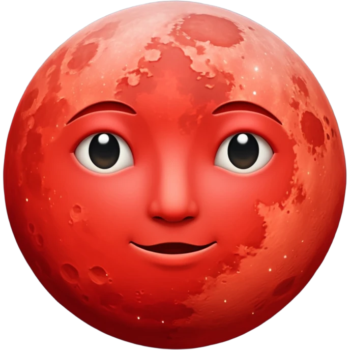 Half red moon  emoji