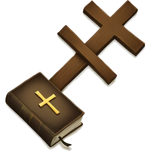 Cross with Bible  emoji