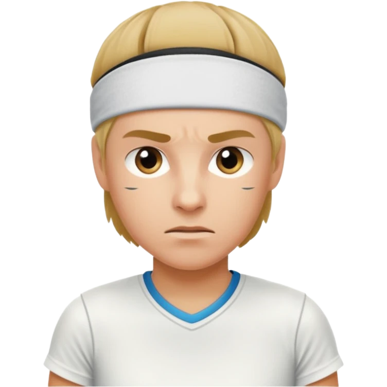 tennisplayer with sweatband emoji