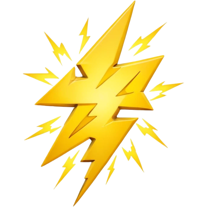 lightning flash yellow emoji