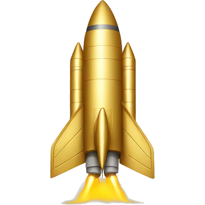 golden rocketship emoji