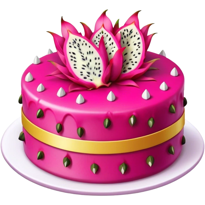 dragon fruit cake emoji