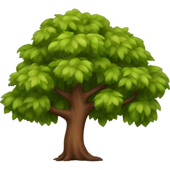 Brown tree emoji