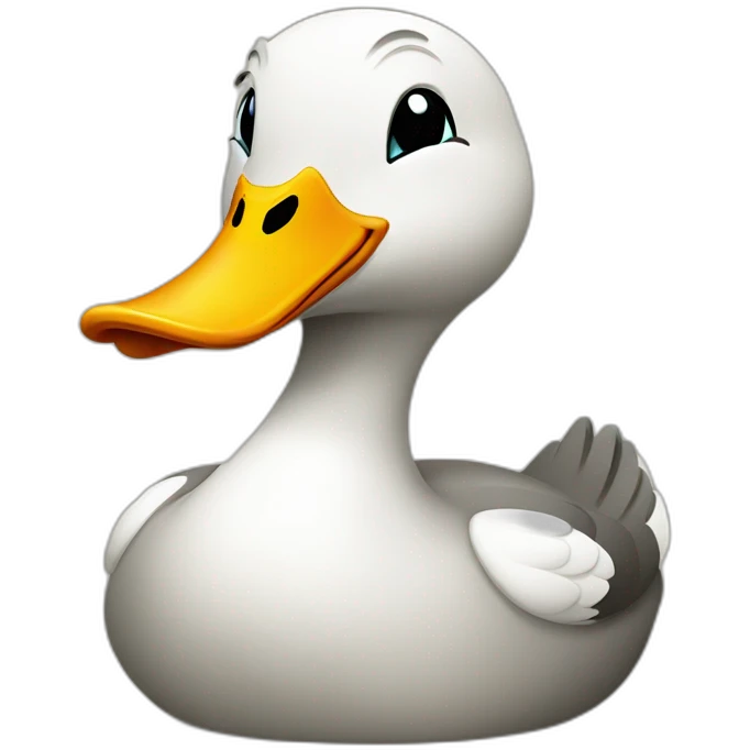 duck with a smile emoji