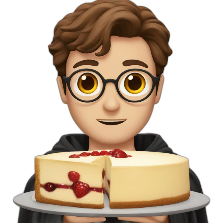 Harry potter with cheesecake emoji