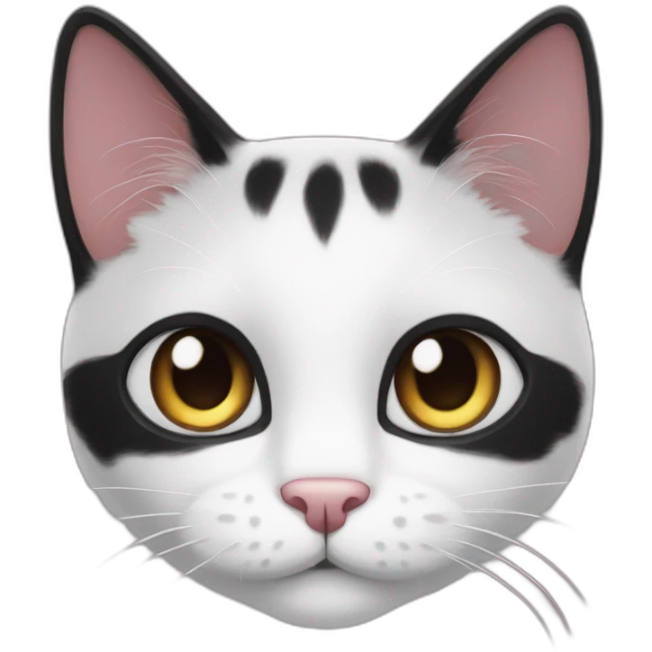 charla the black and white cat face only emoji