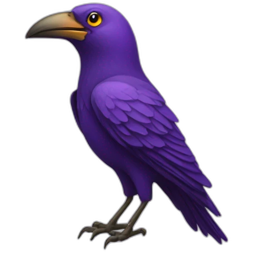 Purple crow emoji