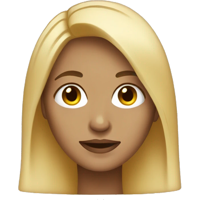woman with blond hair brown eyes emoji