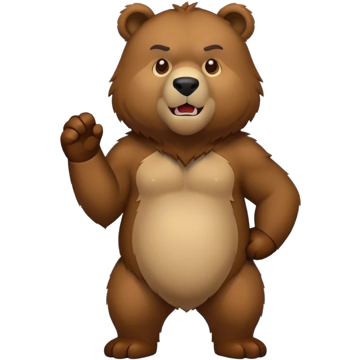 Urso bravo emoji
