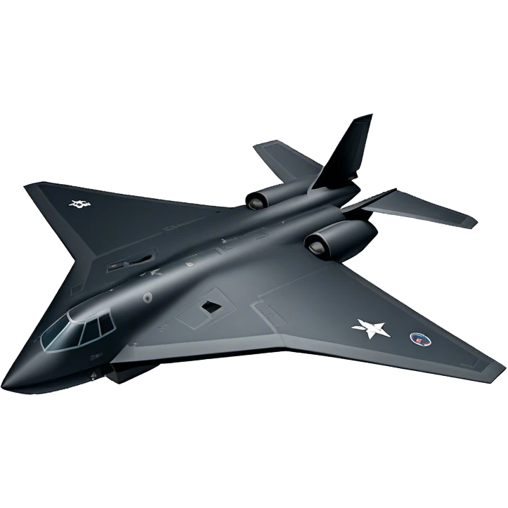 Military Bomber - B-2 Spirit - Northrop Grumman (Model Year: 2021) (Iconic colour: Stealth black) emoji