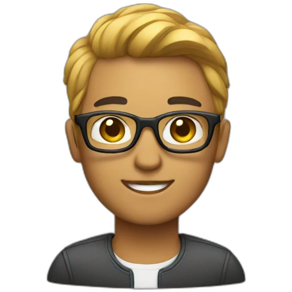 designer working on mac emoji