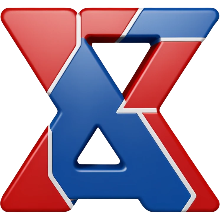 ATX  Block letters painted the colors of the Texas state flag emoji