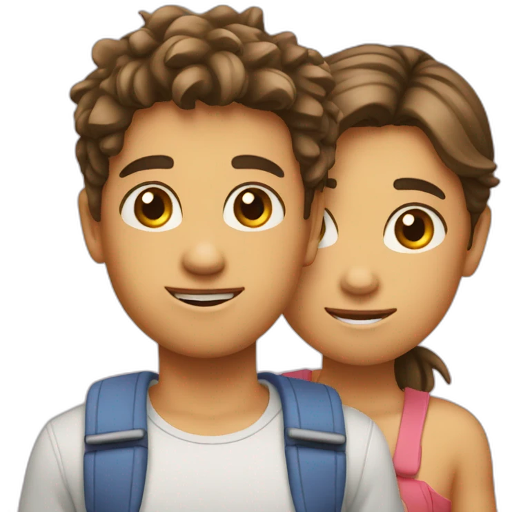 Two boys and one girl friendship emoji  emoji