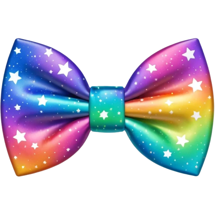 Rainbow starry galaxy bowtie emoji