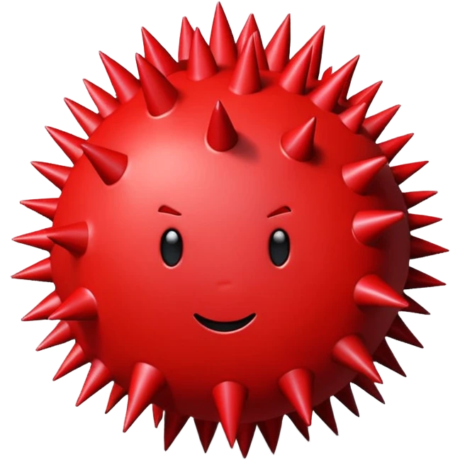 Spiky Stress Ball red emoji