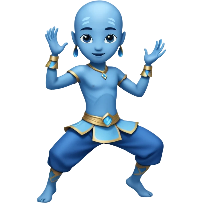 Avatar dancing blue character  emoji