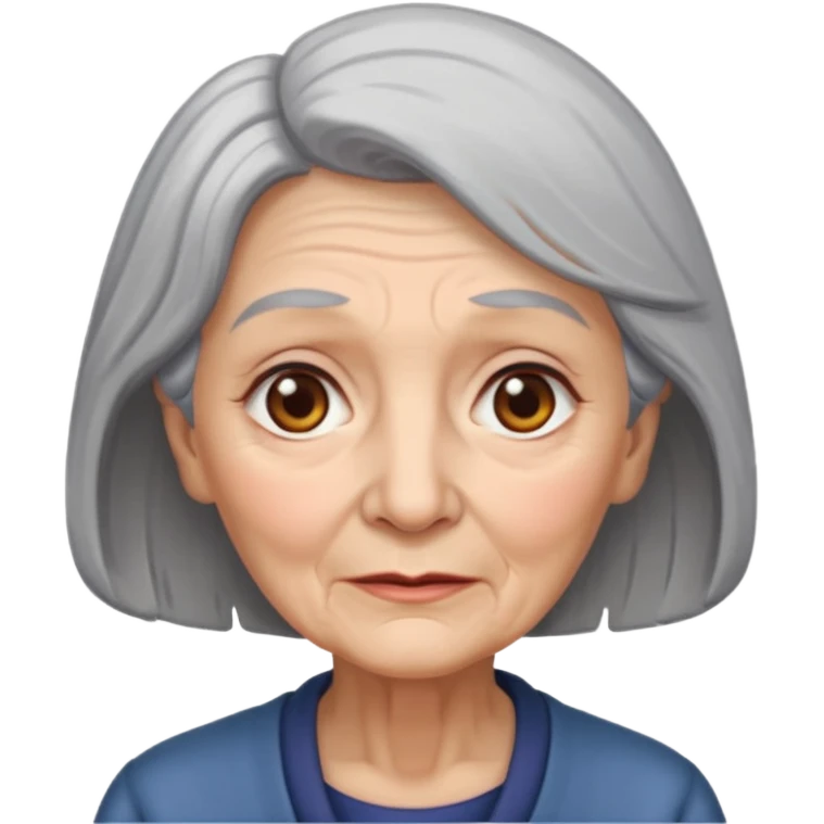 old lady with a longing expression emoji